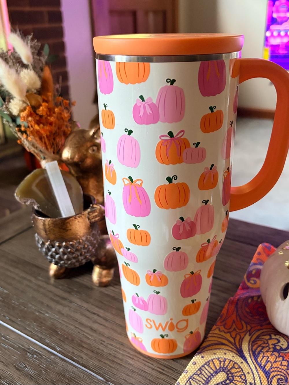 Swig Pumpkins & Bows Insulated Tumbler with Lid